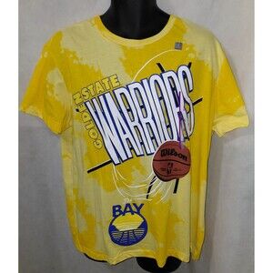 NWT NBA Mens T-Shirt Old Gold XL Golden State Warriors The Bay Wilson Tie Dye